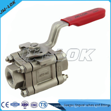 China ball valve 3 piece 3000psi stainless steel female npt ball valve